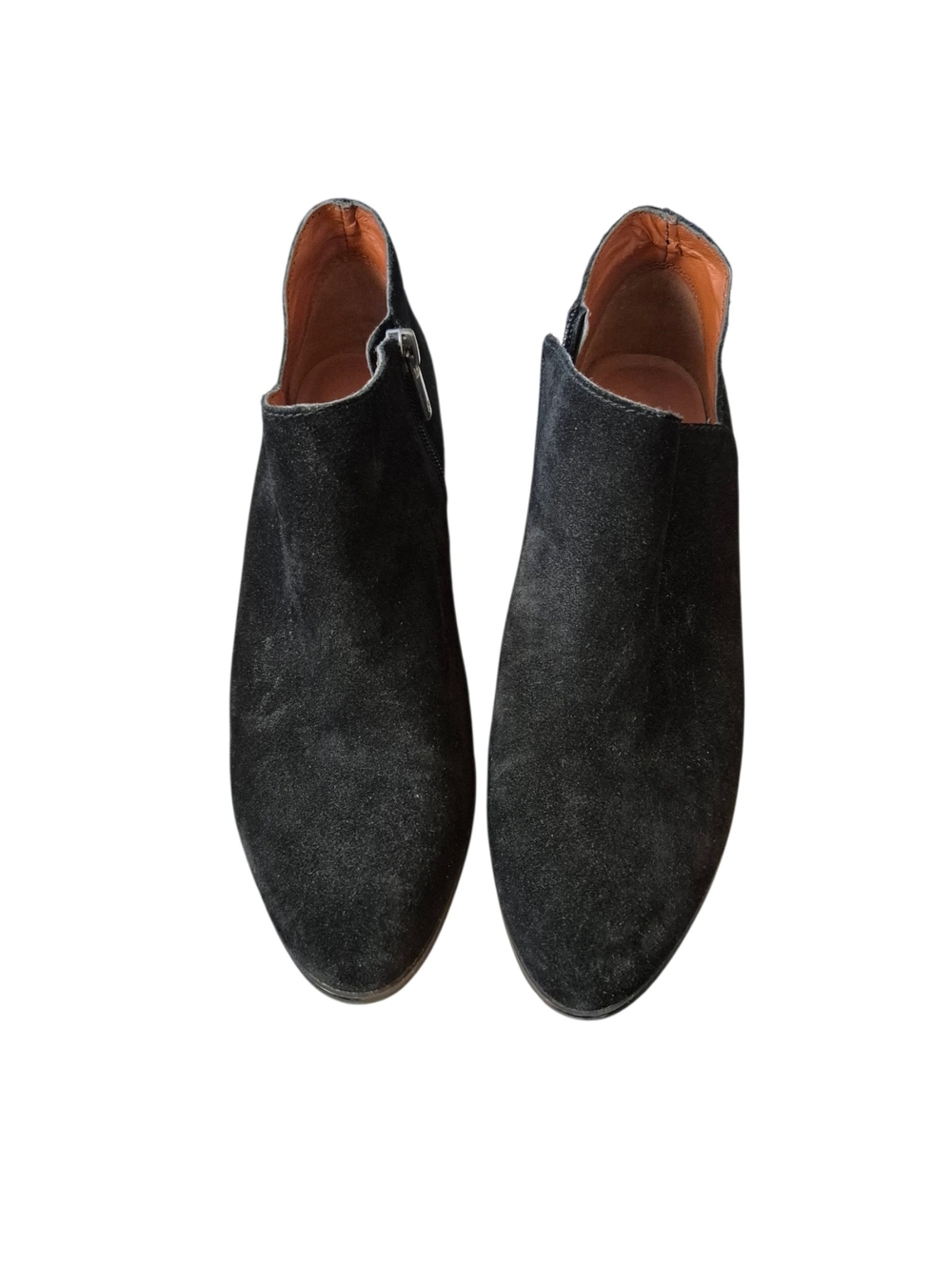 Lucky Brand Black Suede Ankle Booties with Side Zip 9